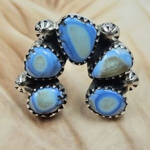 Golden Hills Turquoise Naja Size US 6 925 Sterling Silver Ring (REXT166-35)