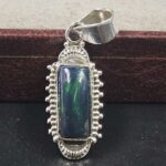 Black Opal 1" 925 Sterling Silver Pendant (REXT79-143)