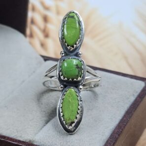 Yungai Green Turquoise 925 Sterling Silver Ring (RS5-172)