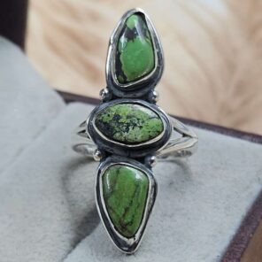 Yungai Green Turquoise 925 Sterling Silver Ring (RS5-173)
