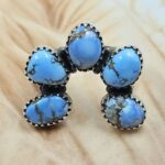 Golden Hills Turquoise Naja Size US 10 925 Sterling Silver Ring (REXT166-63)