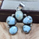 Golden Hills Turquoise Naja 925 Sterling Silver Pendant (REXT166-67)