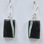 Black Jack Turquoise 925 Sterling Silver Earring (REXT90-136)