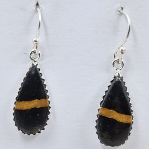 Black Jack Turquoise 925 Sterling Silver Earring (REXT90-132)