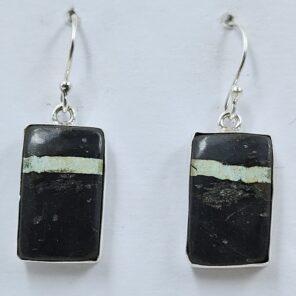 Black Jack Turquoise 925 Sterling Silver Earring (REXT90-140)