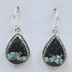 Black Jack Turquoise 925 Sterling Silver Earring (REXT90-157)
