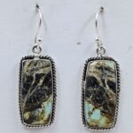 Black Jack Turquoise 925 Sterling Silver Earring (REXT90-176)
