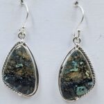 Black Jack Turquoise 925 Sterling Silver Earring (REXT90-169)