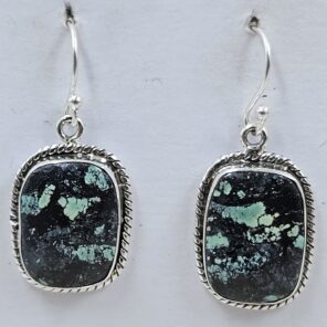 Black Jack Turquoise 925 Sterling Silver Earring (REXT90-178)
