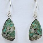 Black Jack Turquoise 925 Sterling Silver Earring (REXT90-172)