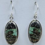Black Jack Turquoise 925 Sterling Silver Earring (REXT90-166)