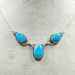 Blue Ridge Turquoise 16+2" 925 Sterling Silver Necklace (REXT76-275)