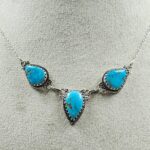 Blue Ridge Turquoise 16+2" 925 Sterling Silver Necklace (REXT76-278)