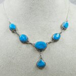 Blue Ridge Turquoise 18+2" 925 Sterling Silver Necklace (REXT76-284)