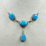 Blue Ridge Turquoise 16+2" 925 Sterling Silver Necklace (REXT76-292)