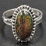 Black Opal 925 Sterling Silver Ring (REXT79-187)