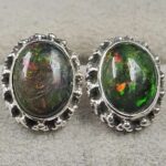 Black Opal 925 Sterling Silver Earring (REXT79-194)