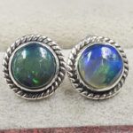 Black Opal 925 Sterling Silver Earring (REXT79-193)