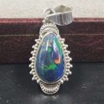 Black Opal 1" 925 Sterling Silver Pendant (REXT79-148)