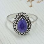 Charoite 925 Sterling Silver Ring (RS7- 347)