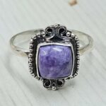 Charoite 925 Sterling Silver Ring (RS7- 349)