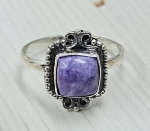 Charoite 925 Sterling Silver Ring (RS7- 349)