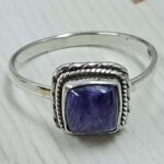 Charoite 925 Sterling Silver Ring (RS7- 353)