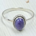 Charoite 925 Sterling Silver Ring (RS7- 354)