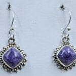 Charoite 925 Sterling Silver Earring (RS7- 362)