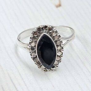 Black Onyx 925 Sterling Silver Ring (RS67-178)