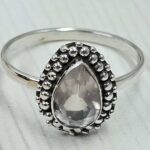 Rose Quartz 925 Sterling Silver Ring (RS24- 184)