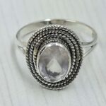 Rose Quartz 925 Sterling Silver Ring (RS24- 180)