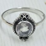 Rose Quartz 925 Sterling Silver Ring (RS24- 182)