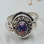 Pink Dahlia Turquoise 925 Sterling Silver Poison Box Ring (REXT161-63)