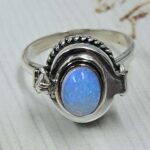 Ethiopian Opal 925 Sterling Silver Poison Box Ring (REXT162-16)