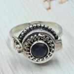 Labradorite 925 Sterling Silver Poison Box Ring (REXT161-42)