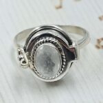 Rainbow Moonstone 925 Sterling Silver Poison Box Ring (REXT162-2)