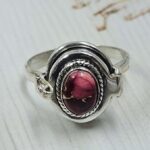 Pink Dahlia Turquoise 925 Sterling Silver Poison Box Ring (REXT162-7)