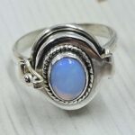 Ethiopian Opal 925 Sterling Silver Poison Box Ring (REXT162-4)
