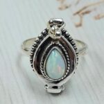 Ethiopian Opal 925 Sterling Silver Poison Box Ring (REXT161-50)