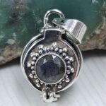 Labradorite 925 Sterling Silver Poison Box Pendant (REXT164-1)