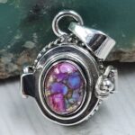 Red Rose Dahlia 925 Sterling Silver Poison Box Pendant (REXT164-68)