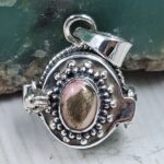 Red Rose Dahlia 925 Sterling Silver Poison Box Pendant (REXT164-12)