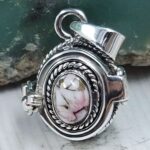 Red Rose Dahlia 925 Sterling Silver Poison Box Pendant (REXT164-22)