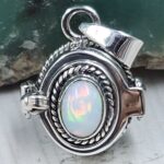 Ethiopian Opal 925 Sterling Silver Poison Box Pendant (REXT164-29)