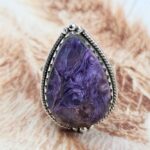 Charoite Size US 7 925 Sterling Silver Ring (REXT165-14)