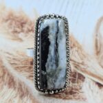 Zebra Jasper Size US 9 925 Sterling Silver Ring (REXT165-21)