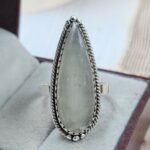 Selenite Size US 10 925 Sterling Silver Ring (REXT165-47)
