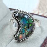 Monarch Opal Size US 11 925 Sterling Silver Ring (REXT165-19)