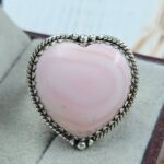 Pink Queen Conch Size US 7 925 Sterling Silver Ring (REXT165-5)